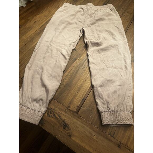 Cloth & Stone Anthropologie Women's Joggers Sz Med Beige Drawstrings 100% Tencel - Picture 11 of 12